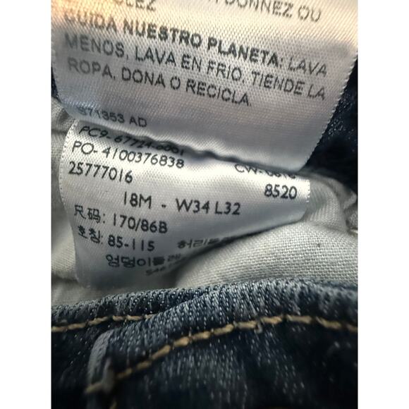 Signature by Levi Strauss Men’s Straight Leg Jeans W34 L32 Dark Wash Denim - Picture 6 of 6